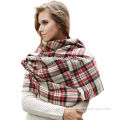 Elegant Plaid Pattern Thicken Warm shawl Scarf